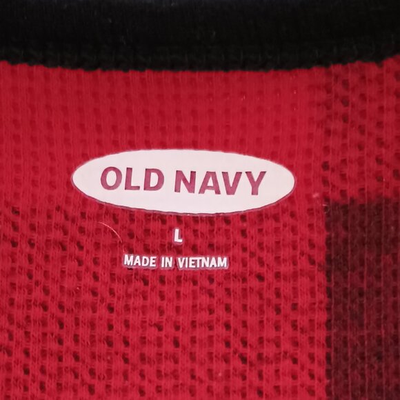 EUC ~ Old Navy Women’s Cozy Buffalo Plaid Thermal Waffle Top (Size:  Large) - Picture 7 of 7